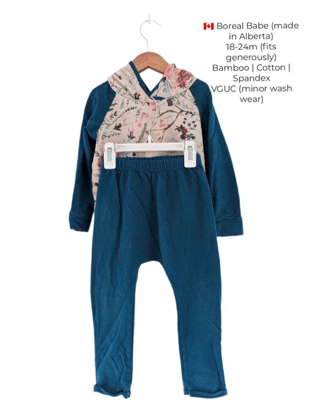 Boreal Babe Turquoise Hoodie Jogger Set 18M 24M Matching Set